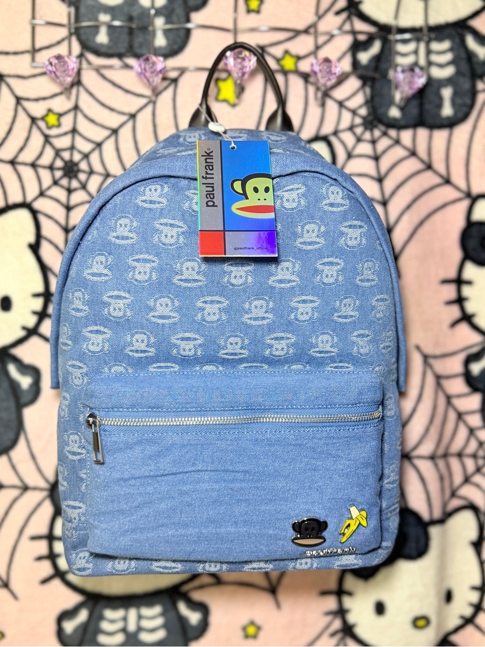 Paul Frank Light Baby Blue Denim w/ Julius Monkey Print